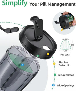 EasyDose – Compact Pill Dispenser with 6 Compartments