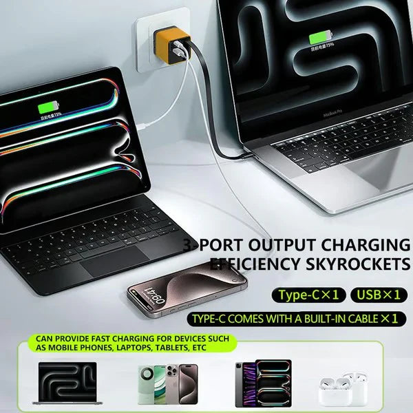 Tobrbe – Compact 80W GaN Charger with Dual Ports