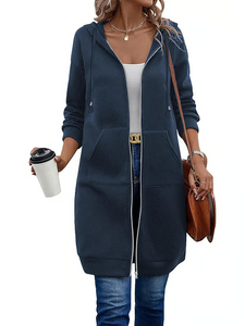 CozyZip – Casual Polyester Hoodie for Women