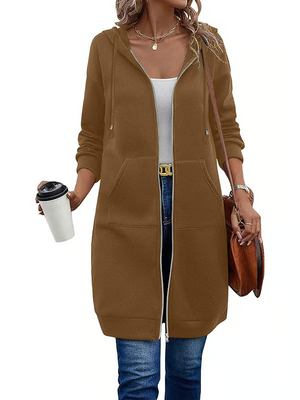 CozyZip – Casual Polyester Hoodie for Women