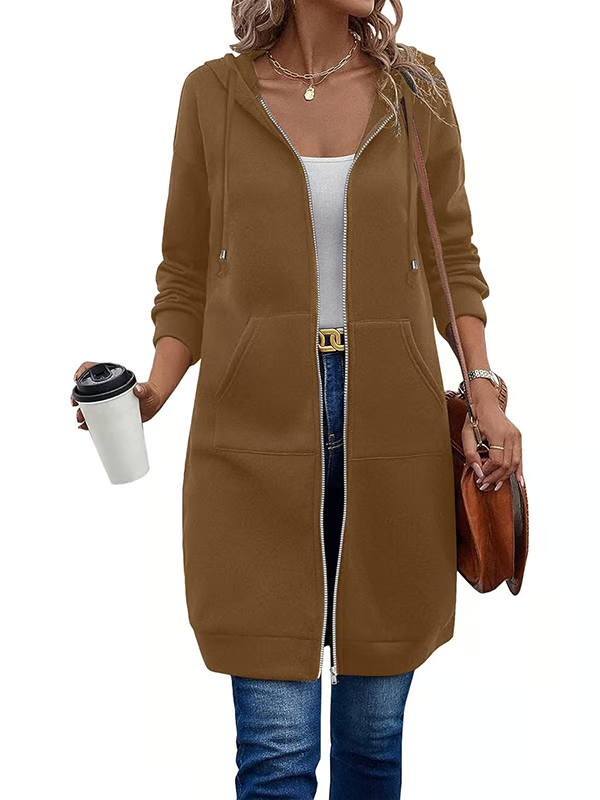 CozyZip – Casual Polyester Hoodie for Women