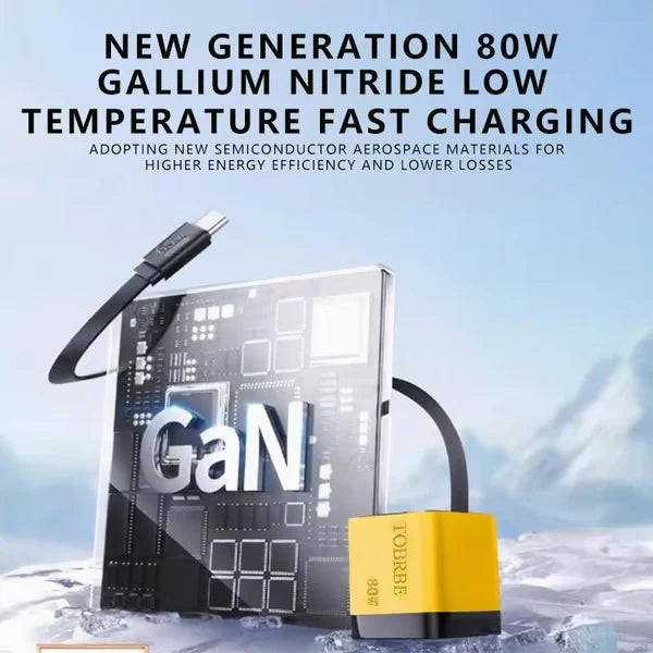 Tobrbe – Compact 80W GaN Charger with Dual Ports