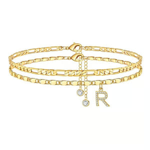 ShineScript – Layered Anklet Bracelets with Letters