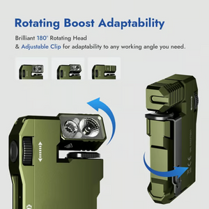 WUBENG5 – MicroBeam Tactical Pocket Light - 400LM Brightness, USB-C, Magnetic Clip, Great for Gear Bag, Repairs, Backpacking