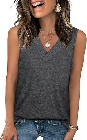 VeeLuxe | Flowy V-Neck T-Shirt