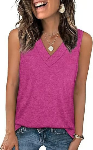 VeeLuxe | Flowy V-Neck T-Shirt