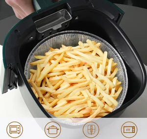 CrispGuard – Reusable Air Fryer Foil Liners (50 pcs)