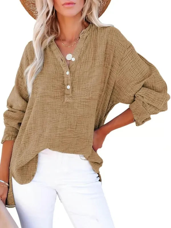 StyleEase – Relaxed Long Sleeve Casual Top