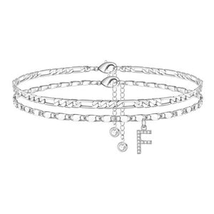 ShineScript – Layered Anklet Bracelets with Letters