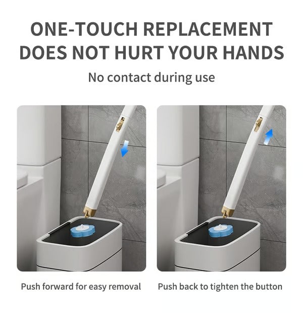 CleanNest – Wall-Mounted Toilet Brush Set