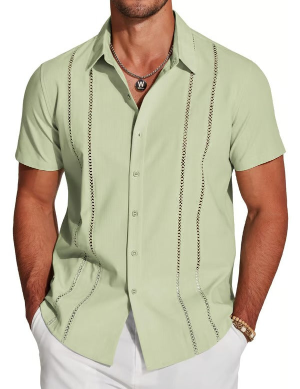 CabanaCharm – Hollow Embroidered Shirt
