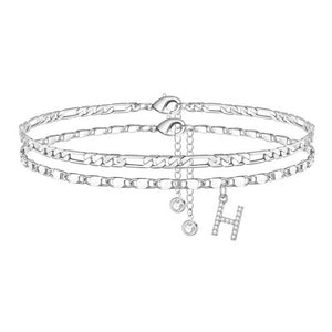 ShineScript – Layered Anklet Bracelets with Letters