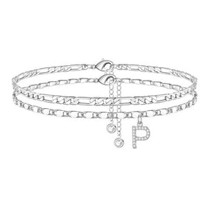 ShineScript – Layered Anklet Bracelets with Letters