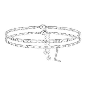ShineScript – Layered Anklet Bracelets with Letters