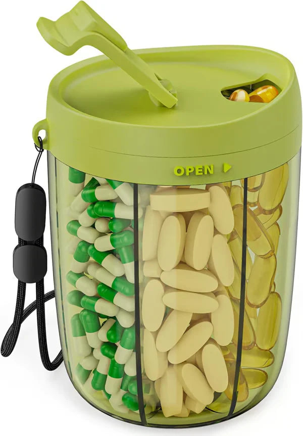 EasyDose – Compact Pill Dispenser with 6 Compartments