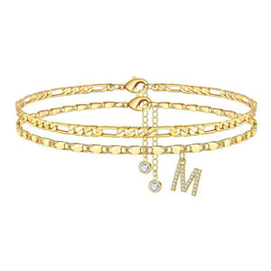 ShineScript – Layered Anklet Bracelets with Letters