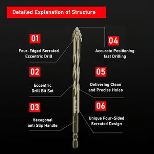 DrillRage – Heavy-Duty Four-Flute Eccentric Bit Set