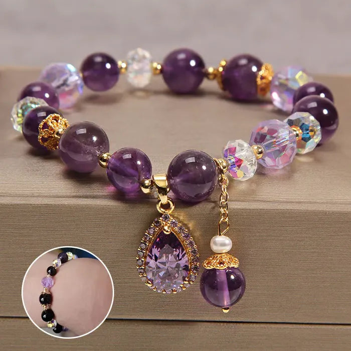 LunaDrop – Natural Amethyst Bracelet