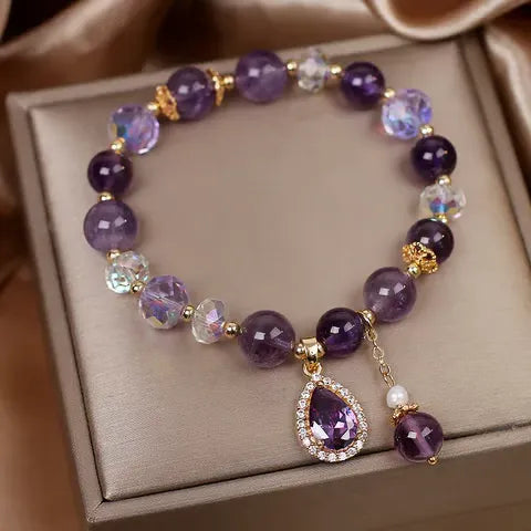 LunaDrop – Natural Amethyst Bracelet