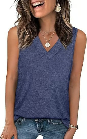 VeeLuxe | Flowy V-Neck T-Shirt