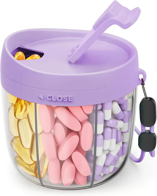 EasyDose – Compact Pill Dispenser with 6 Compartments