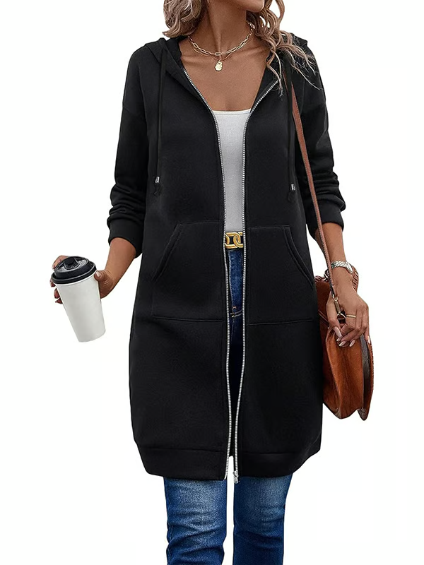 CozyZip – Casual Polyester Hoodie for Women