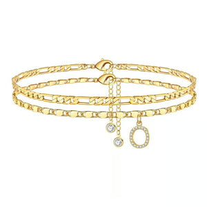 ShineScript – Layered Anklet Bracelets with Letters