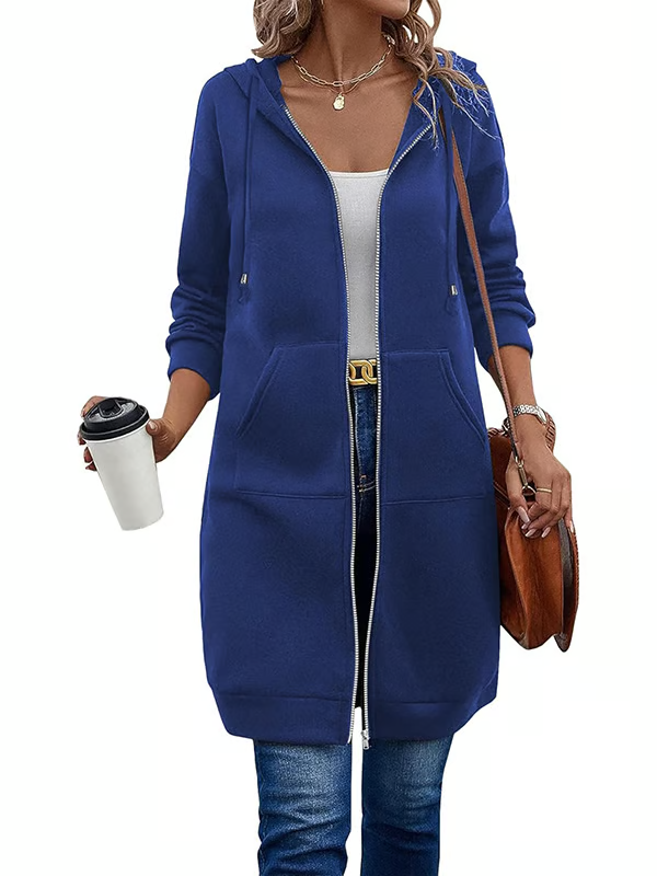 CozyZip – Casual Polyester Hoodie for Women