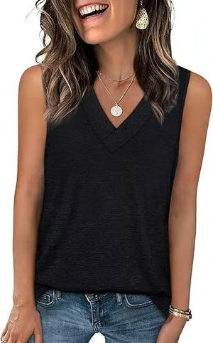 VeeLuxe | Flowy V-Neck T-Shirt