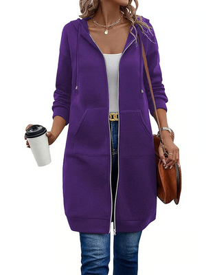 CozyZip – Casual Polyester Hoodie for Women