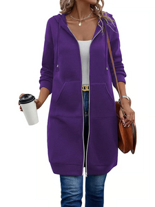 CozyZip – Casual Polyester Hoodie for Women