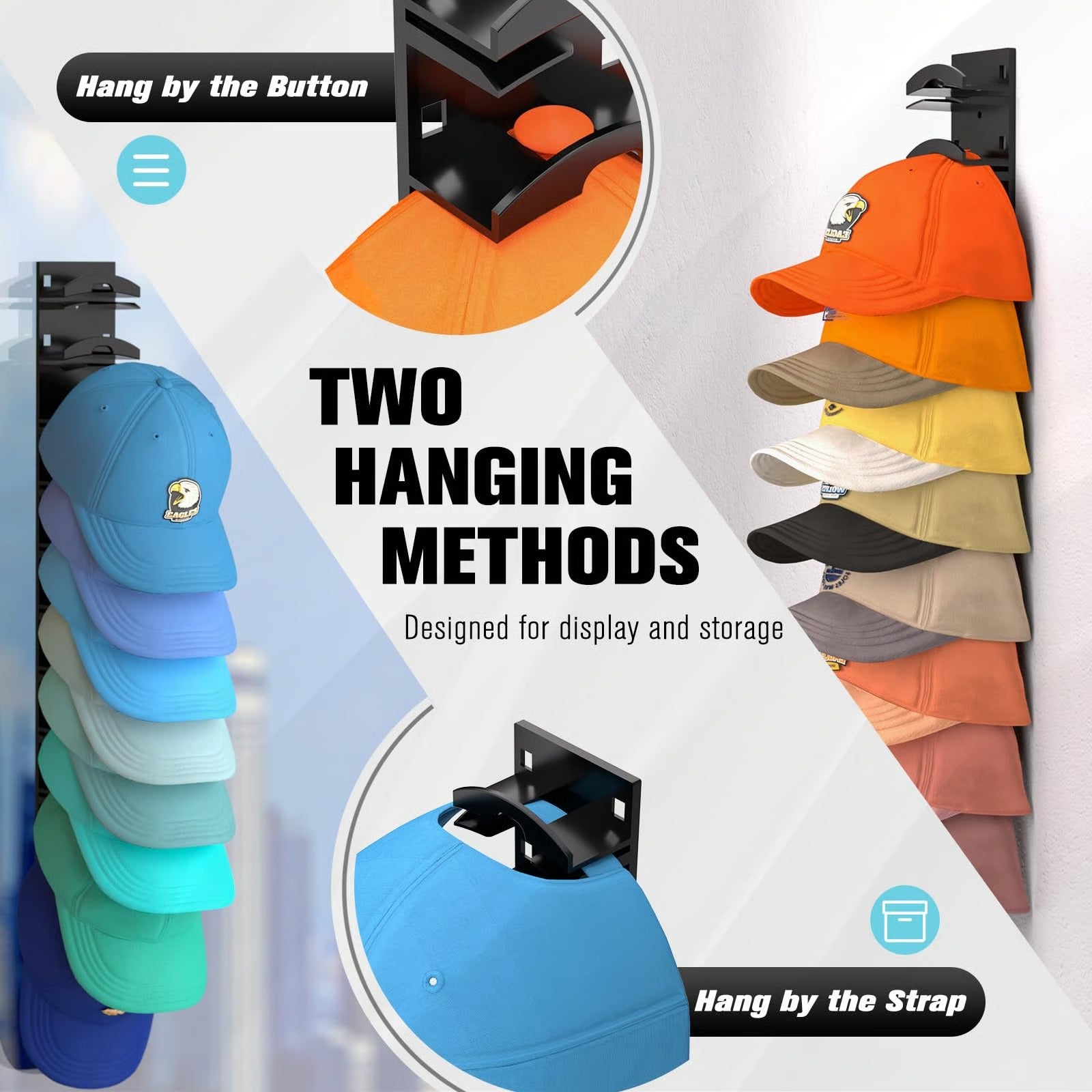 HatStack – Vertical Storage Rack for Baseball Caps