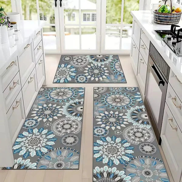 RusticTread – Boho Non-Slip Kitchen Rug Set