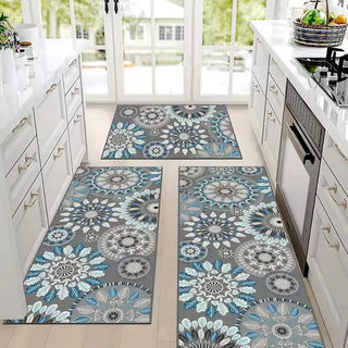 RusticTread – Boho Non-Slip Kitchen Rug Set