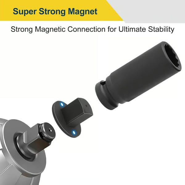 TorqueSlim – Low Profile Impact Adapter Set – Industrial Drive Ratchet & Wrench Adapter Set for Tight Spaces, 4PC Hardware Kit