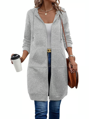 CozyZip – Casual Polyester Hoodie for Women