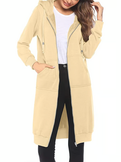CozyZip – Casual Polyester Hoodie for Women