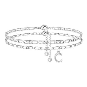 ShineScript – Layered Anklet Bracelets with Letters