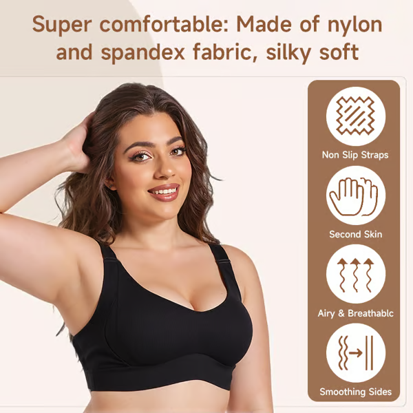 LuxeLift – Ribbed Wireless Bra