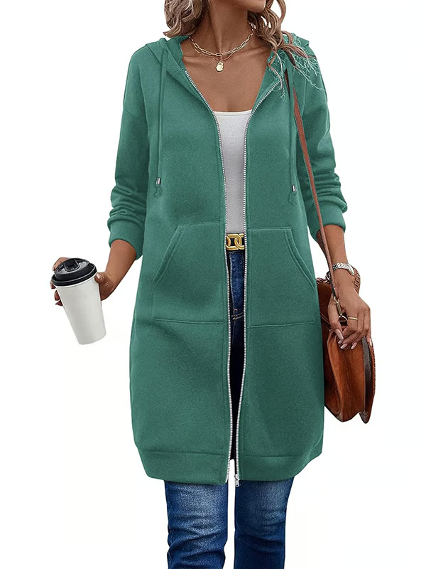 CozyZip – Casual Polyester Hoodie for Women