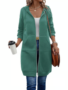 CozyZip – Casual Polyester Hoodie for Women