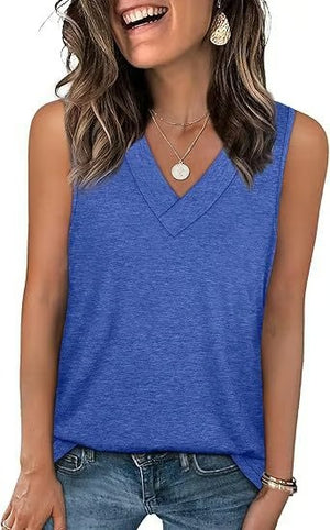 VeeLuxe | Flowy V-Neck T-Shirt