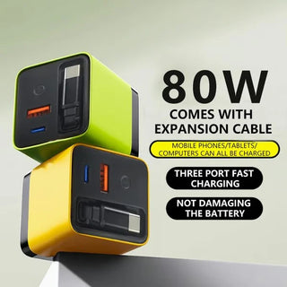 Tobrbe – Compact 80W GaN Charger with Dual Ports