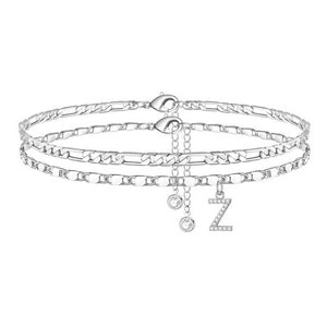ShineScript – Layered Anklet Bracelets with Letters