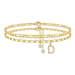 ShineScript – Layered Anklet Bracelets with Letters