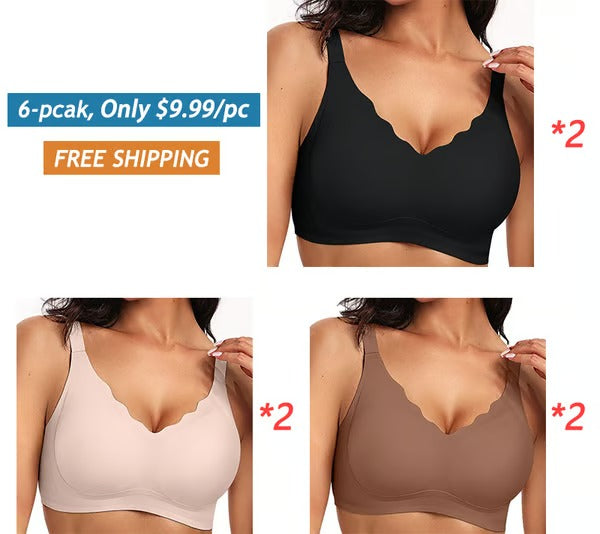 SilkBloom – Seamless Scalloped Push Up Bra