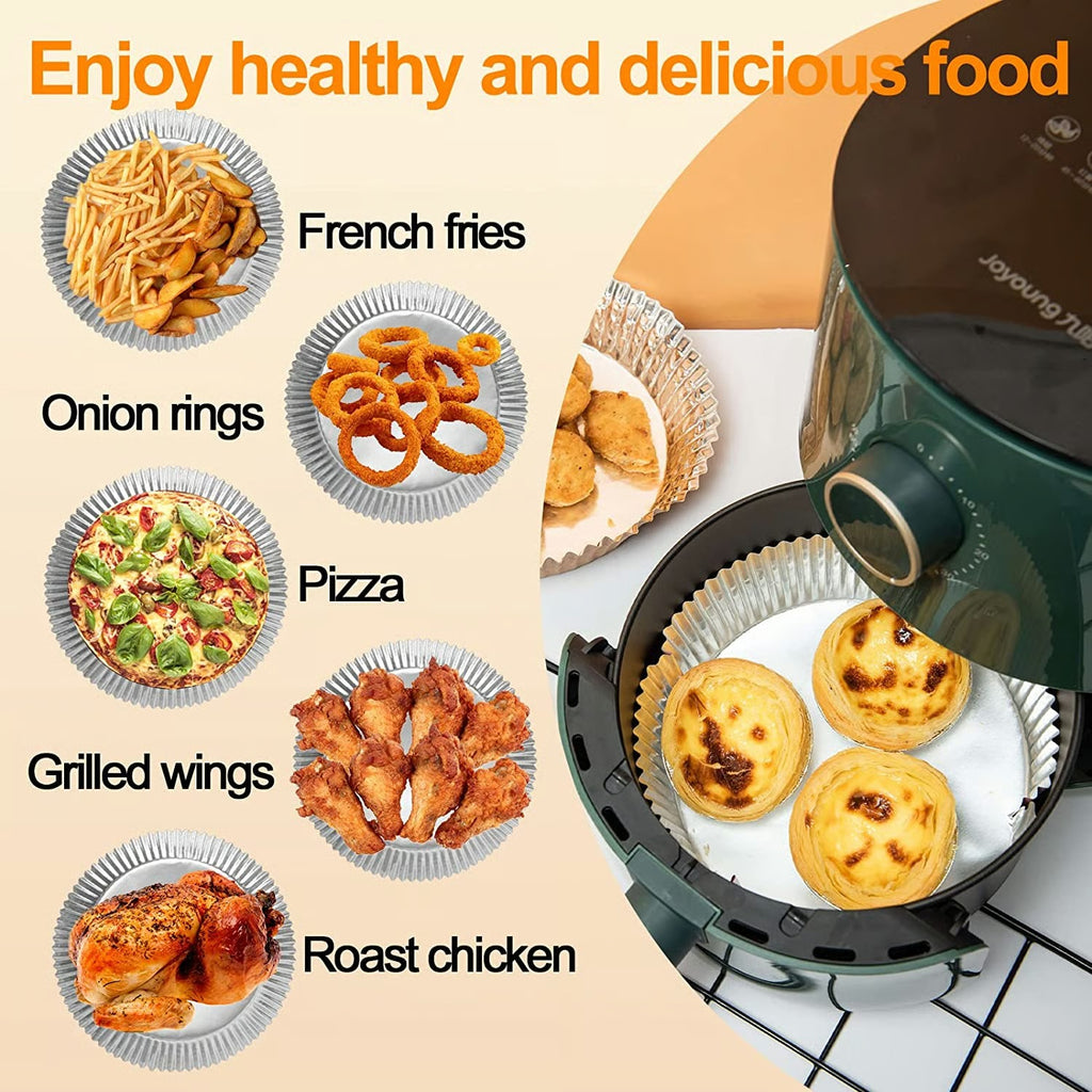 CrispGuard – Reusable Air Fryer Foil Liners (50 pcs)