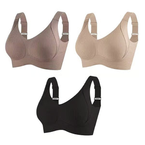 ComfiCurve – Adjustable Push Up Ribbed Bra