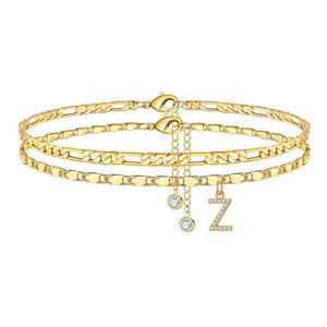 ShineScript – Layered Anklet Bracelets with Letters