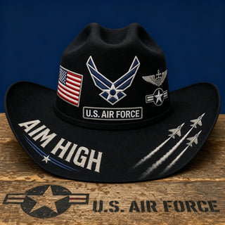 FreedomRidge – Aim High Air Force Western Hat